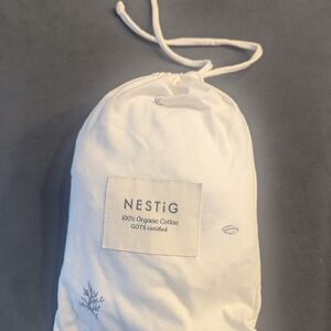 NESTIG Organic Cotton Drawstring Laundry Bag - Cream